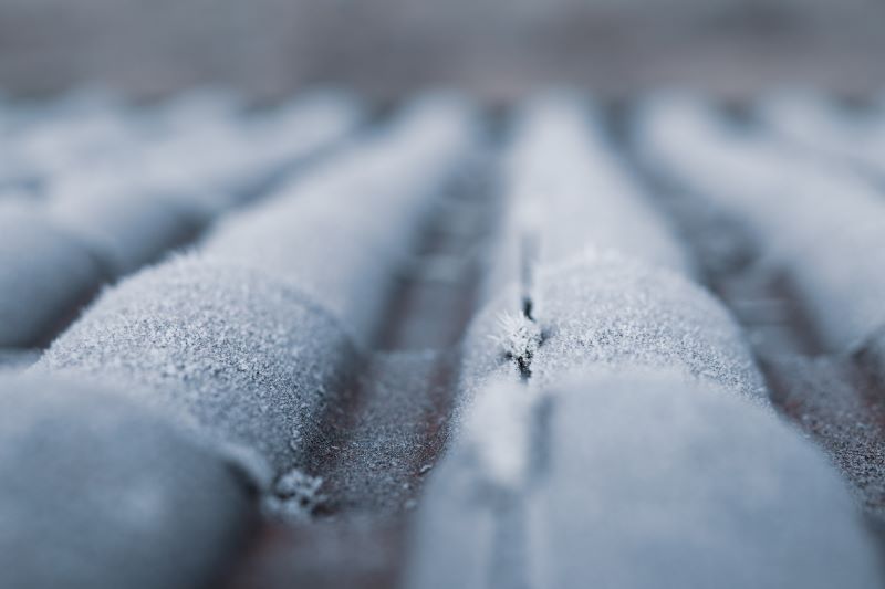 Frozen Roofing Shingles